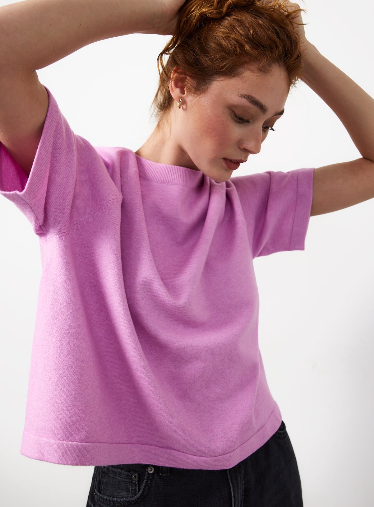 Bright Pink Knitted T-Shirt 10 - Image 2 thumbnail
